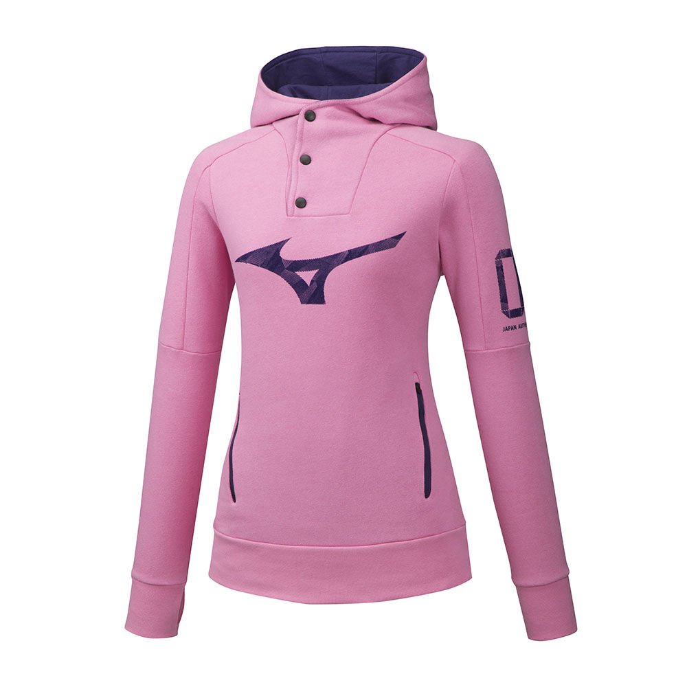 Moletom com capuz Mizuno Heritage - Mulher - Rosa - IXOBJ6245